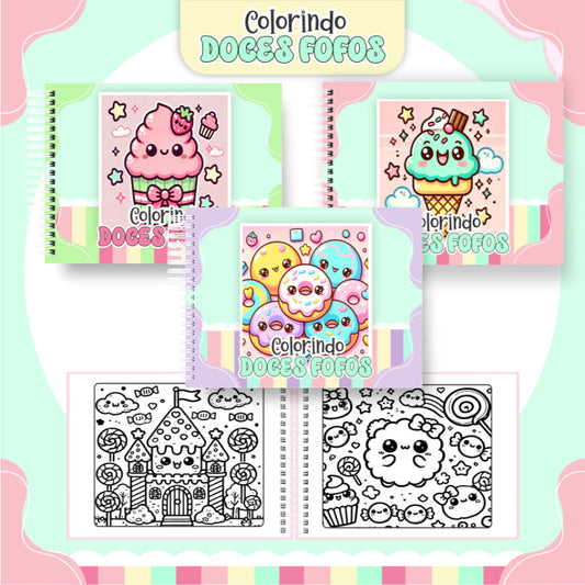 Livro de Colorir Doces Fofos